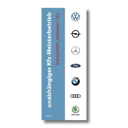 Hissfahne "KFZ-Meisterbetrieb Mehrmarken" — Top 7 | blau (car-service) | Top 12